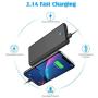 Portable Charger Power Bank 25800mAh [2019 Newest] Ultra High Capacity Phone Charger with Color LED Indicator, 2 USB Output Lighter Weight External Battery Pack for Smart Phone Android Tablet and More