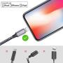 iPhone Charger, MFi Certified Lightning Cable 5Pack 3FT 3FT 6FT 6FT 10FT Charging USB Syncing Data Nylon Braided Compatible with iPhone 11/Pro/Max/X/XS/XR/XS Max/8/Plus/7/7 Plus/6/6S/6 Plus More