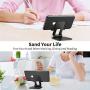 Cell Phone Holder Stand for Desk FLOVEME Aluminum Metal Adjustable Foldable Smartphone Holder Mobile Phone Stand Cradle for Desktop Office Accessories Compatible Size 4-7.9