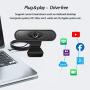 1080P Full hd Webcam with Mic PC Camera for Video Calling & Recording Video Conference/Online Teaching/Business Meeting Compatible with Computer Desktop Laptop MacBook for Windows Android iOS