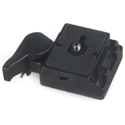 Konsait Black Camera 323 Quick Release Plate with Special Adapter (200PL-14) Use for Manfrotto 323 (New Version)