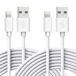 Canyso iPhone Charger, 2 Pack 6 ft Lightning to USB-A Cable, USB Fast Charging Cord High Speed Data Sync Cord Power Connector Compatible with iPhone X/Xs Max/XR / 8/8 Plus / 7/7 Plus iPad & More