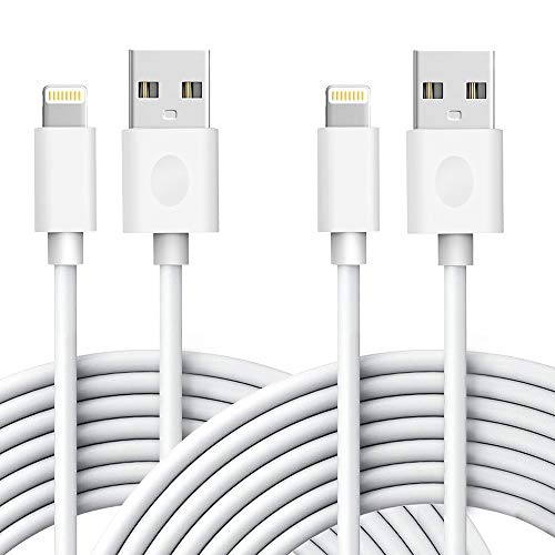 Canyso iPhone Charger, 2 Pack 6 ft Lightning to USB-A Cable, USB Fast Charging Cord High Speed Data Sync Cord Power Connector Compatible with iPhone X/Xs Max/XR / 8/8 Plus / 7/7 Plus iPad & More