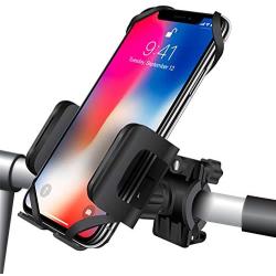 Cellet Cell Phone Motorcycle/ Bicycle Handlebar Premium Holder Mount Compatible to 11 Pro Max Xr Xs Max X SE 8 7 Plus Galaxy A50 S10 S20 S20+ S20 5G S9 S8 Note 10 9 10 Pixel 4 3 XL LG V50 G8 Z Flip, Black, Model: PHM400