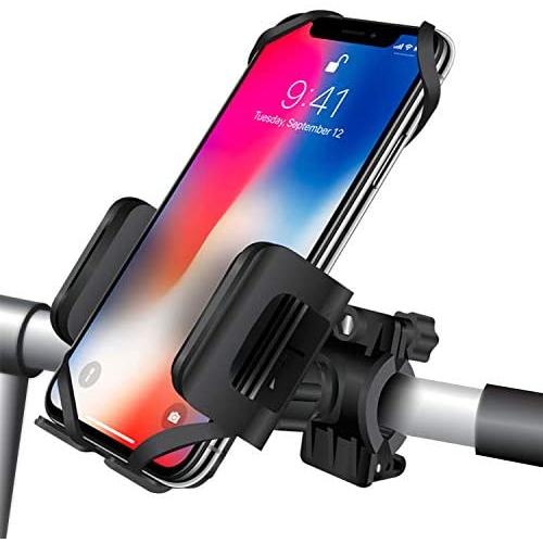 Cellet Cell Phone Motorcycle/ Bicycle Handlebar Premium Holder Mount Compatible to 11 Pro Max Xr Xs Max X SE 8 7 Plus Galaxy A50 S10 S20 S20+ S20 5G S9 S8 Note 10 9 10 Pixel 4 3 XL LG V50 G8 Z Flip, Black, Model: PHM400
