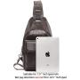 Mens Sling Bag Genuine Leather Chest Shoulder Backpack Cross Body Purse for Men And Women