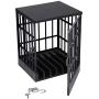 OutTop(TM) Mobile Phone Jail Cell Phones Prison Lock Up Safe Smartphone Stand Holders Classroom Home Table Office Storage Gadget -Family Time for Party Fun (Black)
