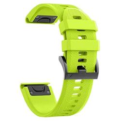 Digit.Tail 26mm Replacement Adjustable Silicone QuickFit Band Sport Bracelet Strap for Garmin Fenix 6X/Fenix 6X Pro, Fenix 5X/Fenix 5X Plus, Fenix 3 Zafiro HR, Foretrex 601/701 Smartwatch(Green)