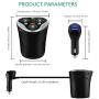 Skyocean 3 Socket Cigarette Lighter Splitter Power Adapter + 3 USB Car Charger 120W 12V/24V DC Outlet with Volt Meter, On/Off Switch for Cell Phone GPS Dash Cam & All Electronic Devices (Black)