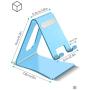 LORERAN Cell Phone Stand, Phone Dock, Phone Holder, Cradle for Smartphone and Tablet, Aluminum Stand Compatible with Samsung iPhone 11 Pro Xs Xs Max Xr X 8 7 6 6s Plus 5 5s 5c - Black (Water-Blue)