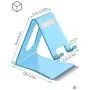 LORERAN Cell Phone Stand, Phone Dock, Phone Holder, Cradle for Smartphone and Tablet, Aluminum Stand Compatible with Samsung iPhone 11 Pro Xs Xs Max Xr X 8 7 6 6s Plus 5 5s 5c - Black (Water-Blue)