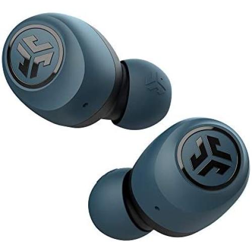 JLab Audio Go Air True Wireless Bluetooth Earbuds + Charging Case | Dual Connect | IP44 Sweat Resistance | Bluetooth 5.0 Connection | 3 EQ Sound Settings: JLab Signature, Balanced, Bass Boost… (Blue)