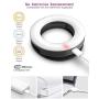 ELEGIANT Selfie Ring Light, Clip-on Selfie Light with 40 LED & 4 Light Modes Rechargeable Portable Circle Light for Phone Laptop iPad YouTube Vlogging TikTok Photography Video Makeup (Black)