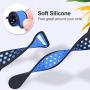 EXCHAR Sport Band Compatible with Apple Watch Band 40mm Series 5/4 Breathable Soft Silicone Replacement Wristband Women and Men for iWatch 38mm Series 3/2/1 Nike+ All Various Styles S/M Black Bule