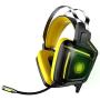 Gaming Headset for PS4, Comfort Noise Reduction Crystal Clarity 3.5mm LED Professional Headphone with Mic for Xbox One PC Laptop Tablet Mac Smart Phone (G808 yellow)