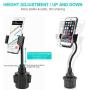 Car Cup Holder Mount, IKITS Universal Car Phone Holder for Car Adjustable Smartphone Vehicle Cup Holder Cradle Compatible iPhone 11R Pro 11 XR MAX XS 8, Galaxy S10+ S10e S9 S8 A8 A6 J4, LG,Nexus,Moto