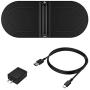 HyperX Chargeplay Base - Qi Wireless Charger, Qi Certified, Dual Wireless Charging Pads Charge Up to Two Devices, Battery Indicators, AC Wall Adapter, Compatible with Qi-Enabled Devices, HX-CPBS-A