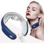 Neck Massager with Pulse Heated, Smart Portable Cordless Neck Massage Equipment, 3 Modes 15 Speeds Electric Pulse Massage Gifts for Women Men Dad Mom, Use at Home Office Travel (Blue)