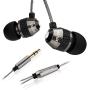 Betron B25 Earphones, Noise Isolating in-Ear Wired Headphones with Powerful Bass and Pure Sound, Tangle-Free, Compatible with iPhone, iPad, iPod, Samsung Smartphones and Tablets, Black