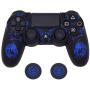 PS4 Controller Skin, BRHE Anti-Slip Grip Silicone Cover Protector Case Compatible with PS4 Slim/PS4 Pro Wireless/Wired Gamepad Controller with 2 Cat Paw Thumb Grip Caps (Blue)