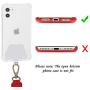 SS Phone Lanyard, Phone Neck Strap Holder Cell Phone Safe Tether Keyring Lanyard Universal Compatible with iPhone 11 Pro Max XS XR X 8 7 6S Plus Samsung Galaxy S10 S9 S8 Note 10-Red