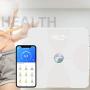 Leaone Body Fat Scale 30x30cm, Digital Backlit White LED, Smart Bluetooth Digital BMI Weight Scale, Body Composition Analyzer Health Monitor with 6mm Tempered Glass with Smartphone App, 400lbs, White