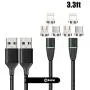 NetDot Gen12 3 in 1 Magnetic Fast Charging Data Transfer Cable Compatible with Micro USB & USB-C Smartphones and i-Product(3.3ft/2 Pack Black) NetDot Gen12 3 in 1 Magnetic Fast Charging Data Transfer Cable Compatible with Micro USB & USB-C Smartphones and i-Product(3.3ft/2 Pack Black)