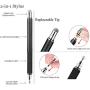 Zsdele Fine Point Pro Stylus Pen with Clear Disc for iPhone, iPad, iPad Pro, Samsung Galaxy Cellphones & Tablets and All Other Touch Screen Devices (3Pcs with Accessories)