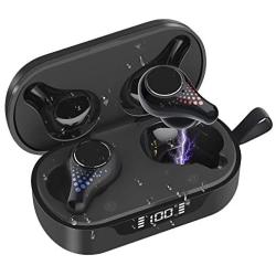 Arsiperd Waterproof Wireless Earbuds, Bluethooth Wireless Headphones with Charging Case Immersive Sounds Touch Control 35H Playtime Sport Mini Earphones Mic LCD Digital Display for iPhone/Android