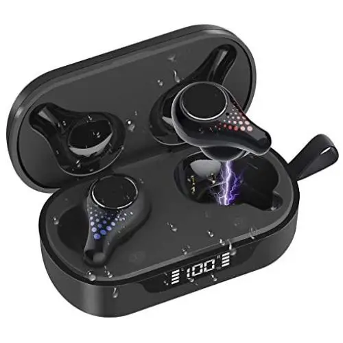 Arsiperd Waterproof Wireless Earbuds, Bluethooth Wireless Headphones with Charging Case Immersive Sounds Touch Control 35H Playtime Sport Mini Earphones Mic LCD Digital Display for iPhone/Android Arsiperd Waterproof Wireless Earbuds, Bluethooth Wireless Headphones with Charging Case Immersive Sounds Touch Control 35H Playtime Sport Mini Earphones Mic LCD Digital Display for iPhone/Android