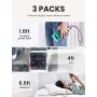 Type C Charging Cable USB 3A Fast,3-Pack AINOPE USB-A to USB-C Charger Cable Charge Durable Nylon Cord Compatible with Samsung Galaxy S10 S10E S9 S8 Plus Note 10 9 8,Moto Z,LG G8 G6