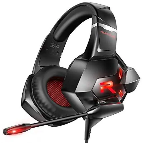 RUNMUS Gaming Headset Xbox One Headset PS4 Headset with 7.1 Surround Sound Noise Cancelling Mic & LED Light, Compatible with Xbox One (Adapter Not Included) PS4 PC Laptop RUNMUS Gaming Headset Xbox One Headset PS4 Headset with 7.1 Surround Sound Noise Cancelling Mic & LED Light, Compatible with Xbox One (Adapter Not Included) PS4 PC Laptop
