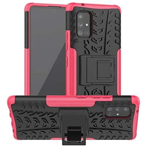 SKTGSLAMY Galaxy A71 5G Case,Samsung A71 5G Case,[NOT fit A71 5G UW Verizon] [Shockproof] Tough Rugged Dual Layer Protective Case Hybrid Kickstand Cover for Samsung Galaxy A71 5G (Pink)