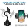 VABSCE Upgraded Cup Holder Phone Mount Universal Adjustable Gooseneck Cup Holder Cradle Car Mount Compatible with iPhone Xs Xs Max X 8 7 Plus Galaxy S10 S9 S8 Note 9