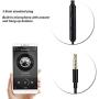 Walkie Talkie Earpiece with Mic 3.5mm Radio Earpiece Acoustic Tube Earpiece Headset with CTIA/OMTP Mode Stereo Air Tube Radiation Protection Headphones for Mobile Phone (1M)(Black)