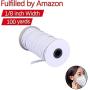 NIKB 1/8 inch Elastic for Sewing Masks 100-Yards White Elastic Cord for Masks Elastic Bands for Sewing Flat Elastic Rope for Crafting/Heavy Stretch Knit Elastic Spool
