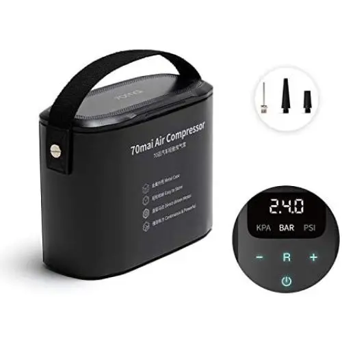 70mai Portable Air Compressor Tire Inflator, 12V DC Electric Air Pump for Car Tires, Bicycles and Other Home Inflatables, 100psi Noise Reduction 72db, Digital Electric Tire Pump with Pressure Gauge 70mai Portable Air Compressor Tire Inflator, 12V DC Electric Air Pump for Car Tires, Bicycles and Other Home Inflatables, 100psi Noise Reduction 72db, Digital Electric Tire Pump with Pressure Gauge