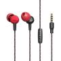 Earphones,OARIE in-Ear Headphones Stereo Earbuds with Microphone for iPhone, iPod, iPad, Samsung (Red)