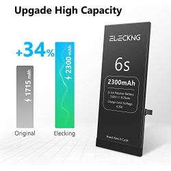 ELECKING 2300mAh Battery Replacement Compatible with iPhone 6S, High Capacity Replacement Li-ion Battery (for IP6S Only) with Professional Repair Tool Kits, Adhesive Strips and Instruction