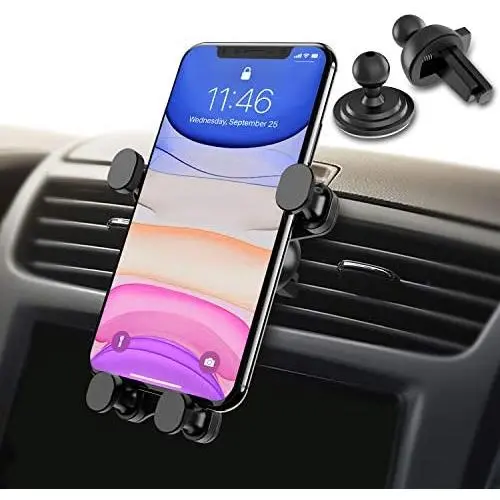 Syncwire Gravity Phone Mount for Car, 2-in-1 Air Vent Phone Holder, Automatic Locking Universal Car Cell Phone Mount Compatible iPhone 11/Pro MAX/XS/XR/8/8 Plus/7, Samsung Galaxy Series and More Syncwire Gravity Phone Mount for Car, 2-in-1 Air Vent Phone Holder, Automatic Locking Universal Car Cell Phone Mount Compatible iPhone 11/Pro MAX/XS/XR/8/8 Plus/7, Samsung Galaxy Series and More