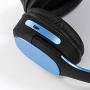 Wireless Headset with Mic,Foldable Bluetooth Headphone with 3.5mm Audio Jack for PC/iPhone/Android Smartphones Computers(Black+Blue)