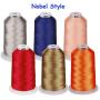 Simthread 42 Options Various Assorted Color Packs of Polyester Embroidery Machine Thread Huge Spool 5000M for All Embroidery Machines (6 Nobel)