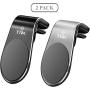 TT&C Magnetic Cell Phone Car Mount, Universal Air Vent Phone Holder Fits iPhone 11, XR, X, 8, 7S, 6Plus, Samsung Galaxy & Other Smartphones (Black & Silver)