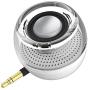 Mini Portable Speaker, 3W Mobile Phone Speaker with 250mAh Lithium Battery Line-in Speaker with Clear Bass 3.5mm AUX Audio Interface, Plug and Play for iPhone, iPad, iPod, Tablet, Computer (White)