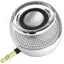 Mini Portable Speaker, 3W Mobile Phone Speaker with 250mAh Lithium Battery Line-in Speaker with Clear Bass 3.5mm AUX Audio Interface, Plug and Play for iPhone, iPad, iPod, Tablet, Computer (White)