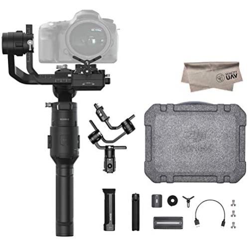 2019 DJI Ronin-S Essentials Kit 3-Axis Gimbal Stabilizer for Mirrorless and DSLR Cameras, Tripod, Gimbal Hook and Loop Strap, 1 Year Limited Warranty, Black(CP.RN.00000033.01)