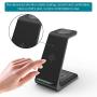 Wireless Charging Stand, GEEKERA 3 in 1 Wireless Charger Fast Charging Dock Station for Apple Watch 5 4 3 2 1, Airpods Pro, iPhone 11/11 Pro/X/Xr/Xs/8 Plus, and Qi-Certified Phones