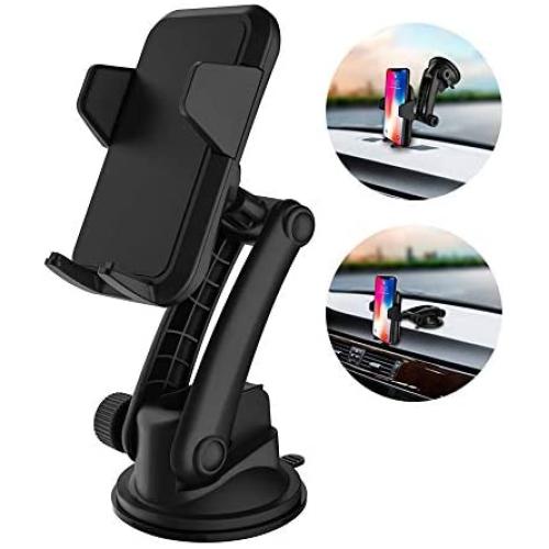 Cell Phone Holder for Car, Car Phone Mount, Yostyle Car Windshield & Dashboard Phone Mount Cradle for iPhone X/Xs/XR/Xs Max/8/8Plus/7/6s/SE,Galaxy S10/S9/S8/S7/Note 8 9,LG, Nexus, Sony,BlackBerry