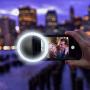 Selfie Ring Light, Rechargeable Clip on Selfie Fill Light with 36 LED Light, 3-Level Adjustable Brightness Compatible for iPhone, iPad, Android, Tablet, Laptop, Camera Video (Black)