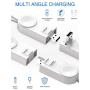 Wireless Charger 2 in 1 for iPhone/iWatch/Airpods Portable Adjustable Magnetic Cableless Compatible for AirPods/AirPods Pro/Apple Watch Series 5/4/3/2 & iPhone 11/11 Pro/XR/XS/XS Max/X/8/8 Plus/7